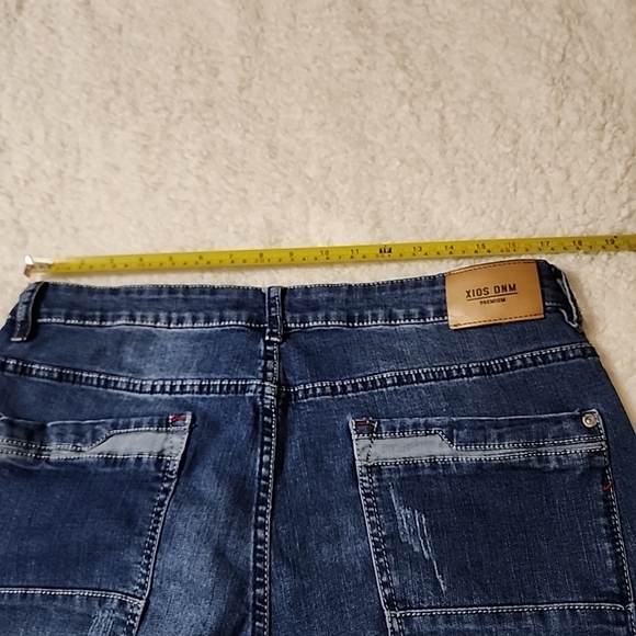 XIOS Denim Men's Blue Jeans Cotton Blend Size W36xL30 Distressed - Picture 4 of 6